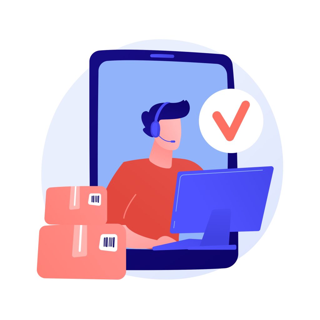 صورة مولدة عبر الذكاء الاصطناعي
لصورة توضح دور خدمة العملاء في التجارة الإلكترونية، حيث يتم تأكيد الطلبات والإشراف على عملية تجهيز الشحنات قبل إرسالها إلى المستودع ومن ثم إلى العميل.